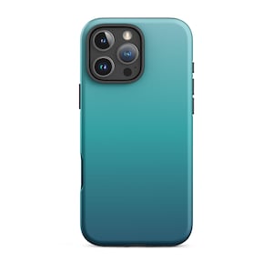 Teal Tidepool Too Tough Case für iPhone® - schickes Farbverlaufsdesign in Türkis und Blau | iPhone 16, 15, 14 und Mehr | Stilvolles Tech Accessoire & Geschenk