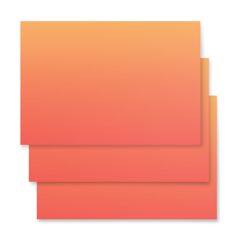 Peach Perfect Wrapping Paper Sheets (3) - Orange Gradient Design | Matte Finish | Chic Gift Wrap for Holidays & Birthdays