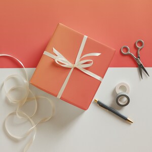 Peach Perfect Wrapping Paper Sheets (3) - Orange Gradient Design | Matte Finish | Chic Gift Wrap for Holidays & Birthdays