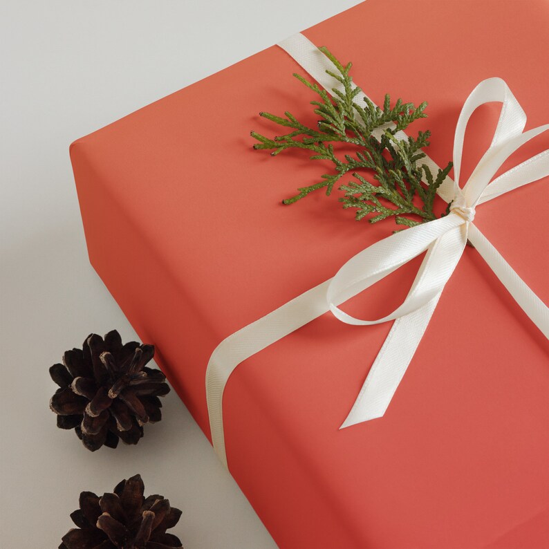 Peach Perfect Wrapping Paper Sheets (3) - Orange Gradient Design | Matte Finish | Chic Gift Wrap for Holidays & Birthdays