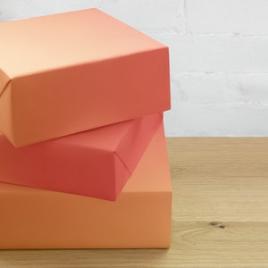 Peach Perfect Wrapping Paper Sheets (3) - Orange Gradient Design | Matte Finish | Chic Gift Wrap for Holidays & Birthdays