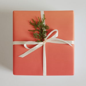 Peach Perfect Wrapping Paper Sheets (3) - Orange Gradient Design | Matte Finish | Chic Gift Wrap for Holidays & Birthdays