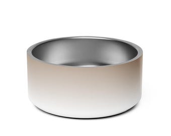 Cocoa Crème Fressnapf – Hunde- oder Katzennapf mit Farbverlauf von Tan & Weiß | Moderne Futter- und Wasserschale | Stilvolles Geschenk für Tierliebhaber