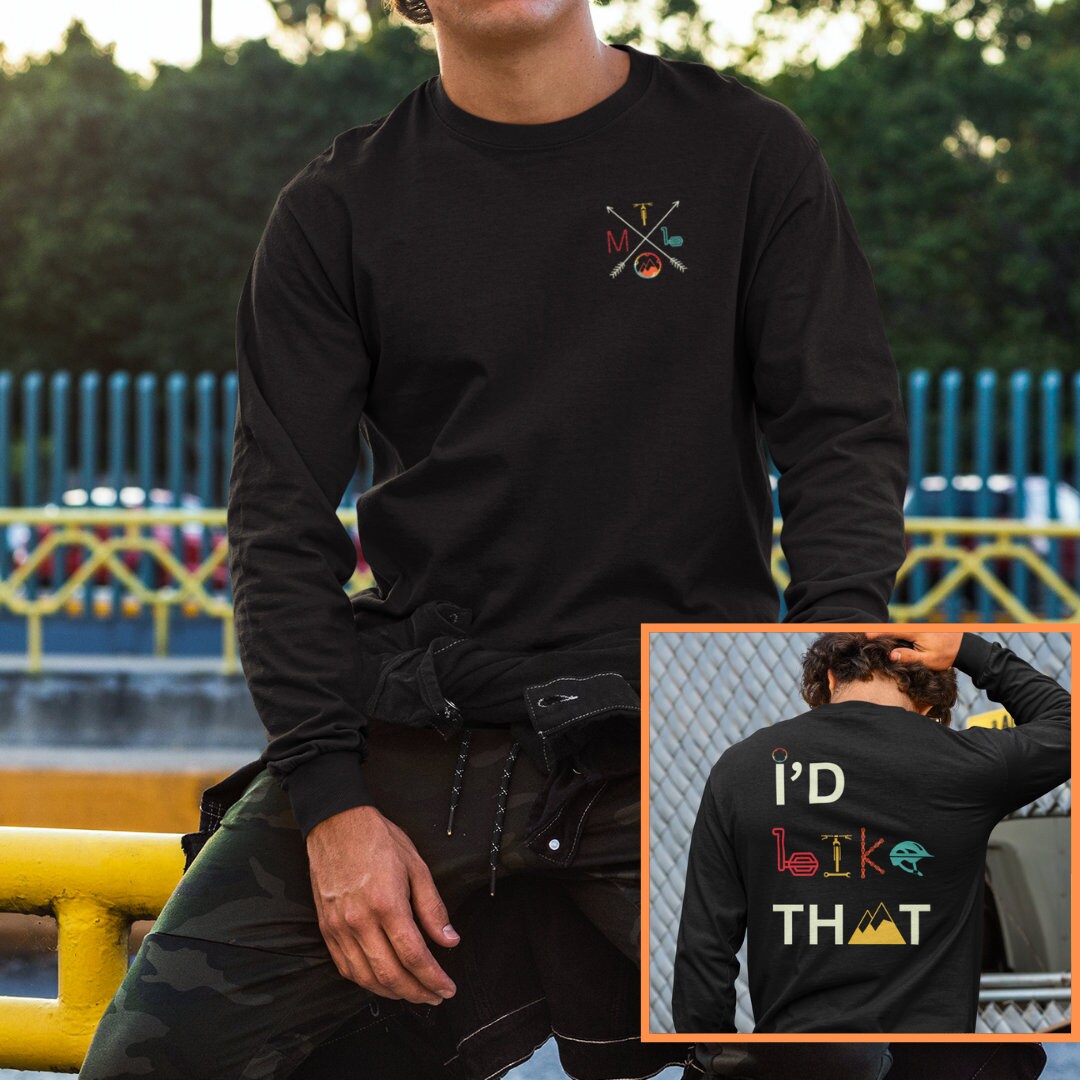 Retro Mountain Bike Long Sleeve T Shirt I'd Bike That Etsy