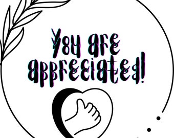 Digitale download, sticker, "Ik waardeer je"