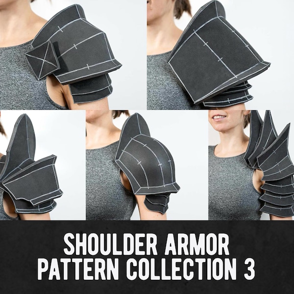 Axelskydd EVA-skum Cosplay-mönsterkollektion 3 - 5 olika designer - Digital nedladdning PDF