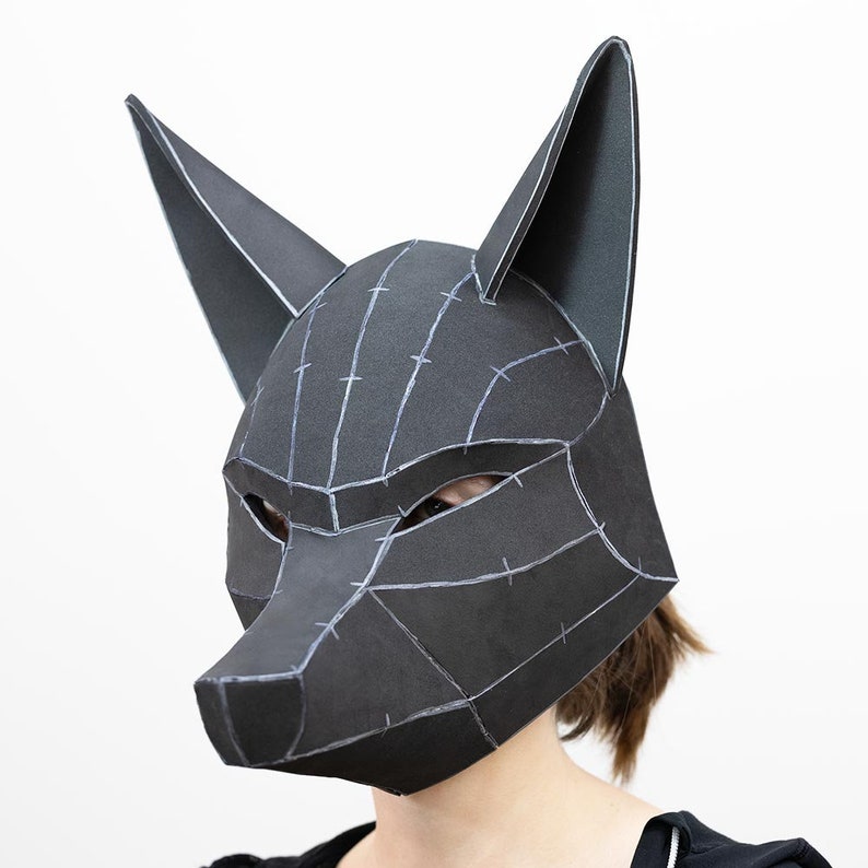 Fox Mask Shape Fox Mask Pattern Collection - 4 Different Designs - Digital Download ...