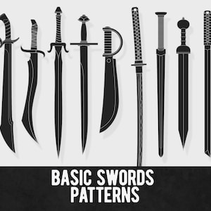 Modelli base per spade - 6 disegni - Download digitale / PDF