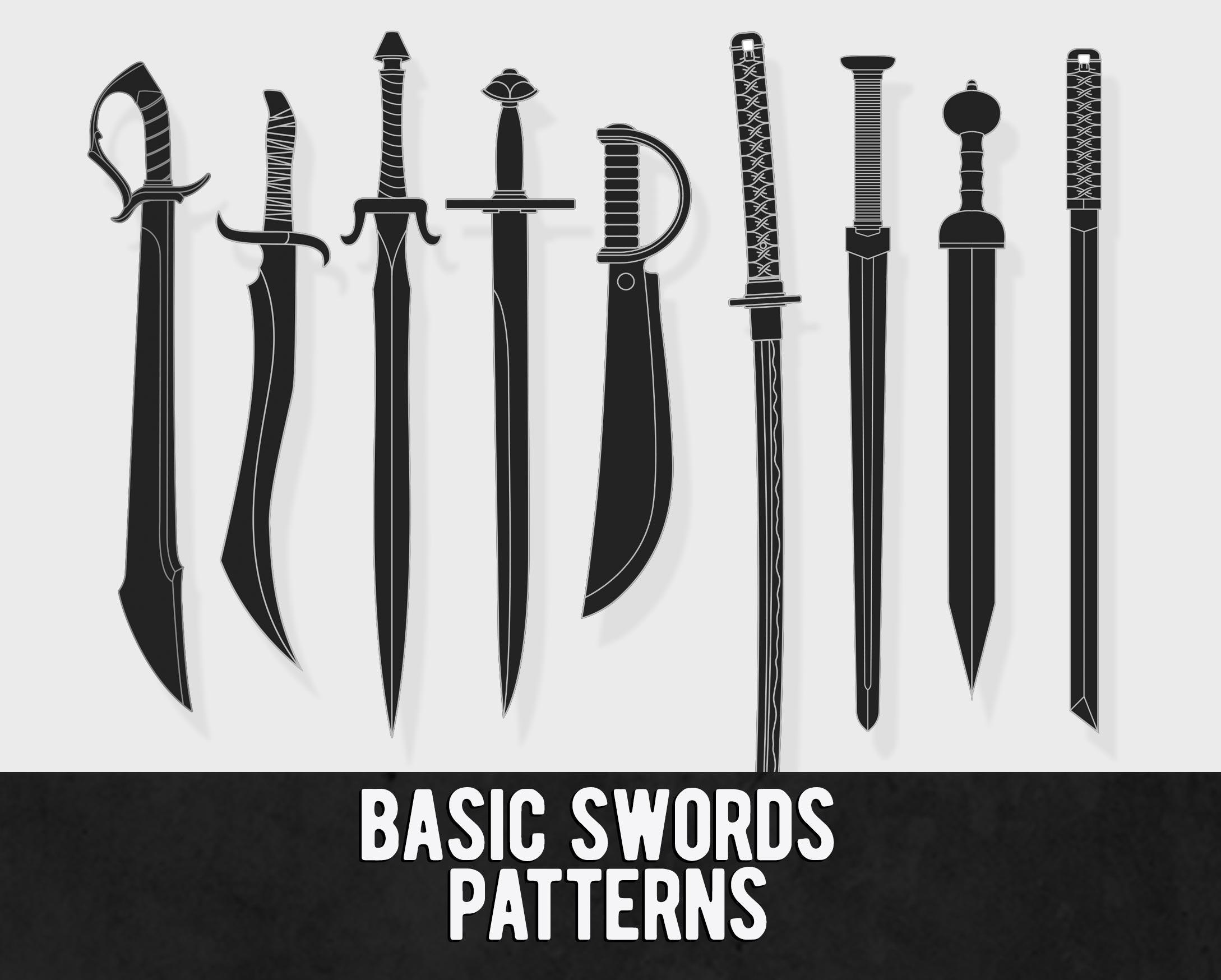 Basic Sword Patterns - 6 Designs - Digital Download | PDF - Etsy
