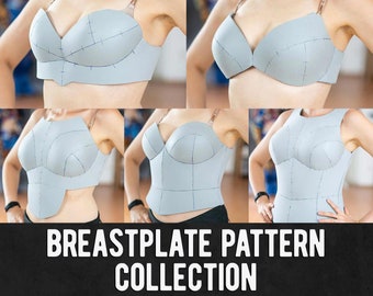 Female Foam Breastplate Pattern Collection - 5 Different Designs - Digital Download PDF