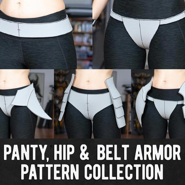 Panty, Hip & Belt EVA Foam Armor Cosplay Pattern Collection - 11 Different Designs - Digital Download PDF