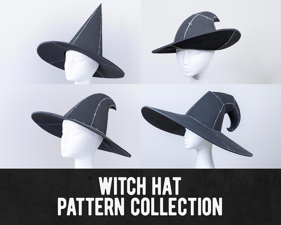 Witch Hat Pattern Collection - 4 Designs - Digital Download PDF - Etsy