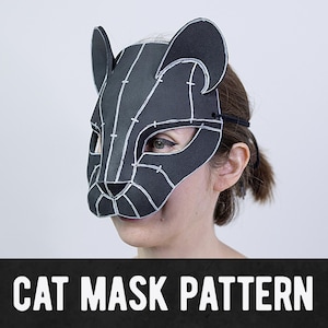 Motif de masque de chat - Téléchargement numérique | PDF