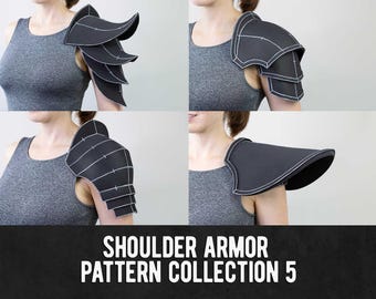Shoulder Armor Pattern Collection 5 (4 Designs) - Digital Download | PDF