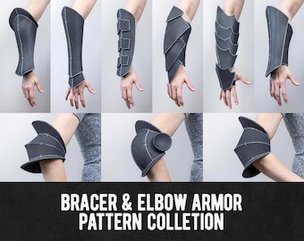 Bracer & Elbow Armor Pattern Collection - 10 Designs - Digital Download PDF