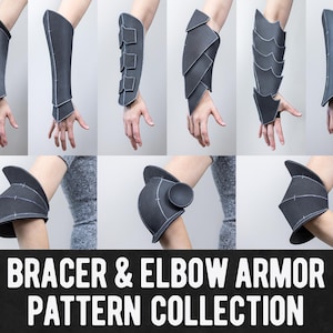 Patrooncollectie bracer en elleboogpantser: 10 ontwerpen, digitale pdf-download