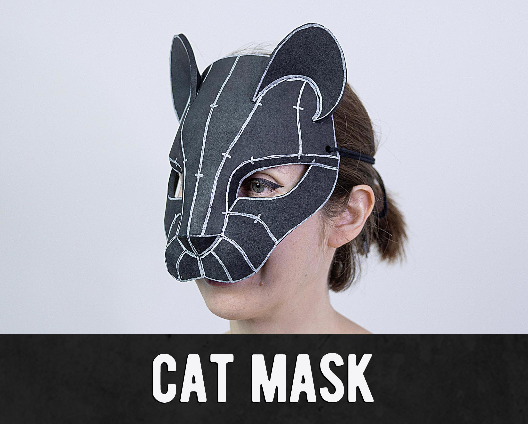 猫マスクの型紙 - デジタルダウンロード | PDF - Etsy 日本