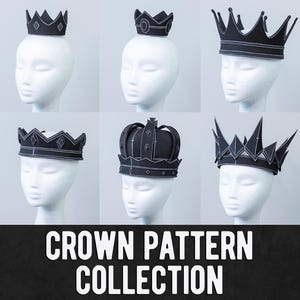Colección de patrones de coronas: 6 diseños - Descarga digital en PDF
