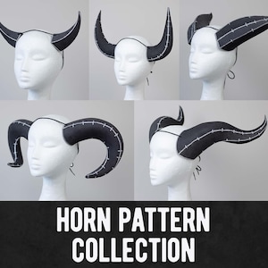Basic Horn Pattern Collection - 5 Different Designs - Digital Download PDF