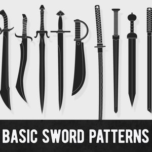 Basic Sword Patterns - 6 Designs - Digital Download | PDF
