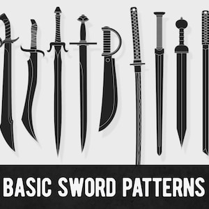 Basic Sword Patterns - 6 Designs - Digital Download | PDF