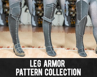 Leg Armor EVA Foam Cosplay Pattern Collection - 14 Different Designs - Digital Download PDF
