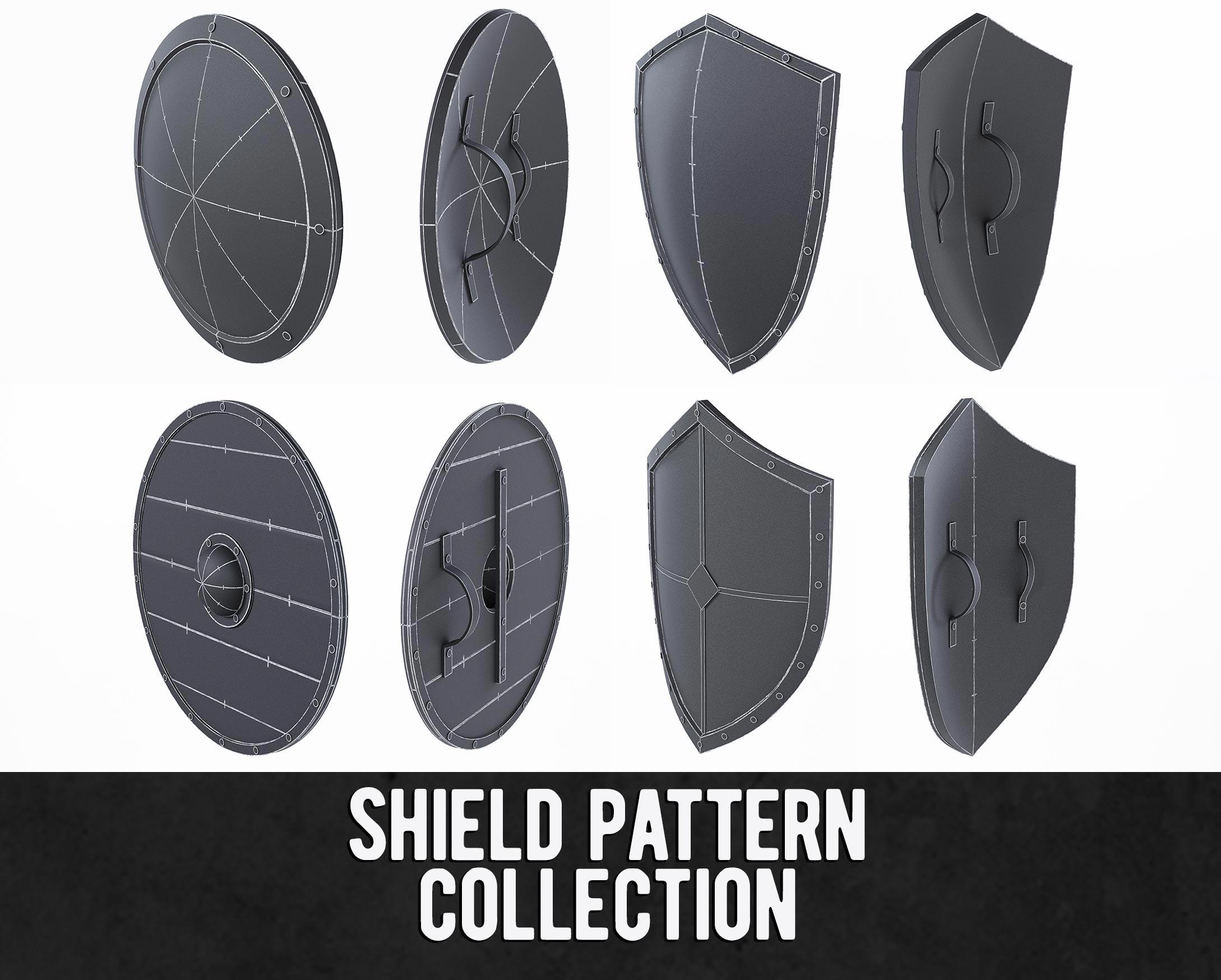 Shield Foam Pattern Collection - 4 Different Designs - Digital Download ...