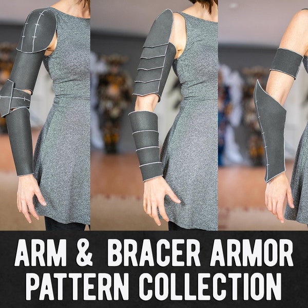 Arm Armor EVA Foam Cosplay Pattern Collection - 14 Different Designs - Digital Download PDF