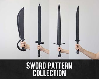 Foam Sword Pattern Collection - 4 Different Designs - Digital Download | PDF