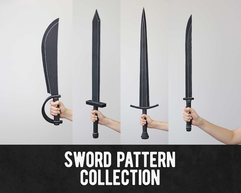 Sw Ord Pattern Foam Sword Pattern Collection - 4 Different Designs - Digital Download ...