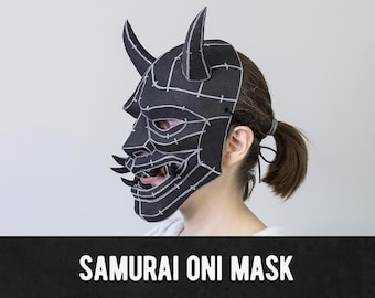 Samurai Oni Mask Pattern - Digital Download | PDF