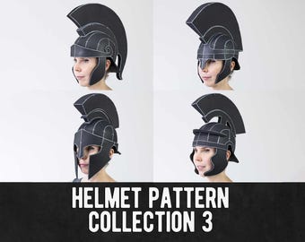 Helmet Pattern Collection 3 (4 Designs) - Digital Download | PDF