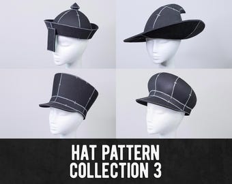 Hat Pattern Collection 3 - 4 Designs - Digital Download PDF