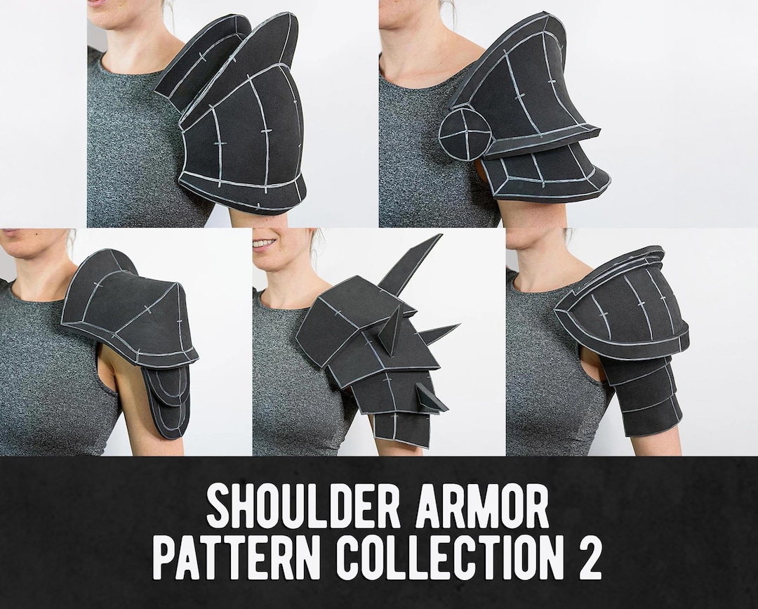 Shoulder Pattern Eva Shoulder Armor EVA Foam Cosplay Pattern Collection 2 - 5 Different ...