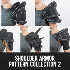 Shoulder Armor EVA Foam Cosplay Pattern Collection 2 - 5 Different Designs - Digital Download PDF
