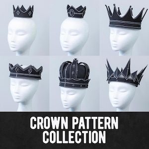 Crown Pattern Collection - 6 ontwerpen - digitale pdf-download afbeelding 1