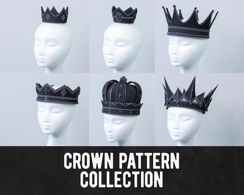 Crown Pattern Collection - 6 ontwerpen - digitale pdf-download afbeelding 1