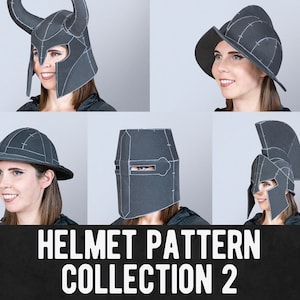 Helmet EVA Foam Cosplay Pattern Collection 2 - 5 Different Designs - Digital Download PDF
