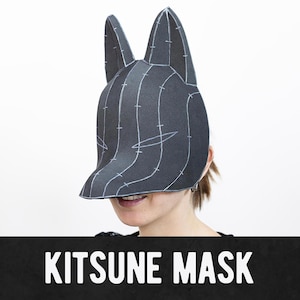 Kitsune Fox Mask Pattern - Digital Download | PDF