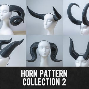 Horn Pattern Collection 2 - 7 Different Designs - Digital Download PDF
