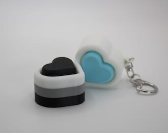 Fidget heart clicker - Single keyboard switch, customizable