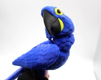 Hyacinth macaw articulated flexi figure