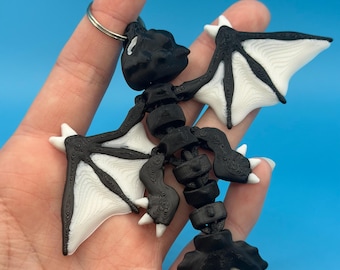 Flexi wyvern dragon keychain