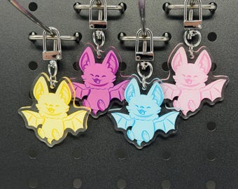 Pastel Bat Acrylic Keychain (2”)