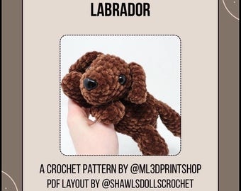 Cinnamon the Labrador Low-sew Crochet Pattern