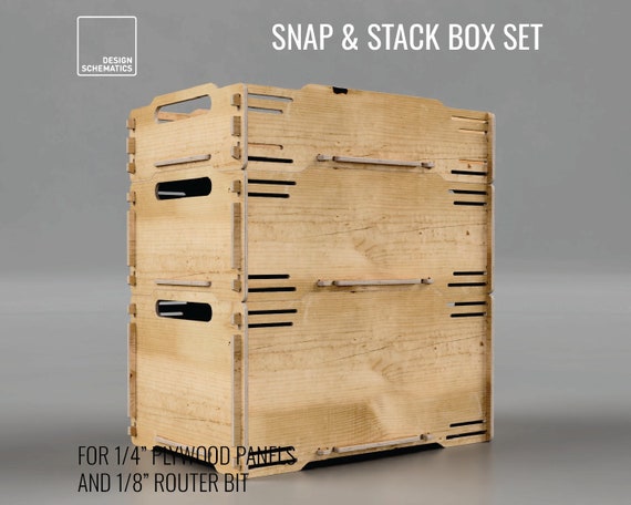 Snap & Stack Stackable Box Set | CNC and Laser Cut Files