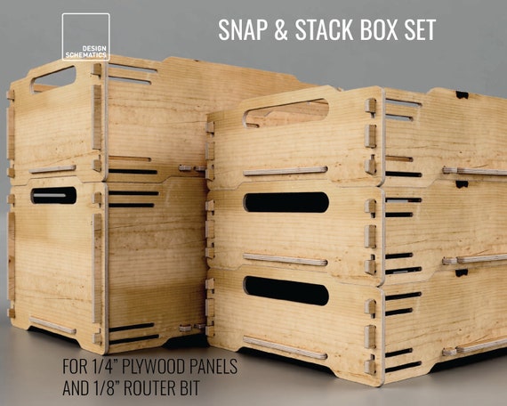 Snap-on STACKING CUBE BOX （Brown White）