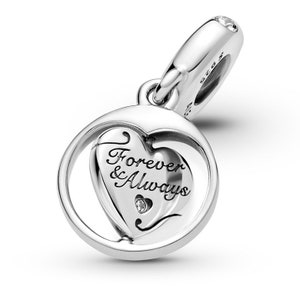 Spinning Forever & Always Soulmate Pandora Dangle Charm Popular Silver Soulmate Charms Unique and Adorable Gifts for Friends Celebrate Love