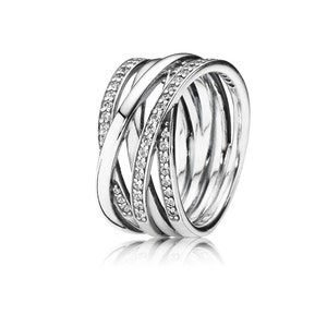 Pandora Sparkling & Polished Lines Sterling Silver Ring: Make a Stylish Statement with a Unique Present for Someone Special, Trending Now UK