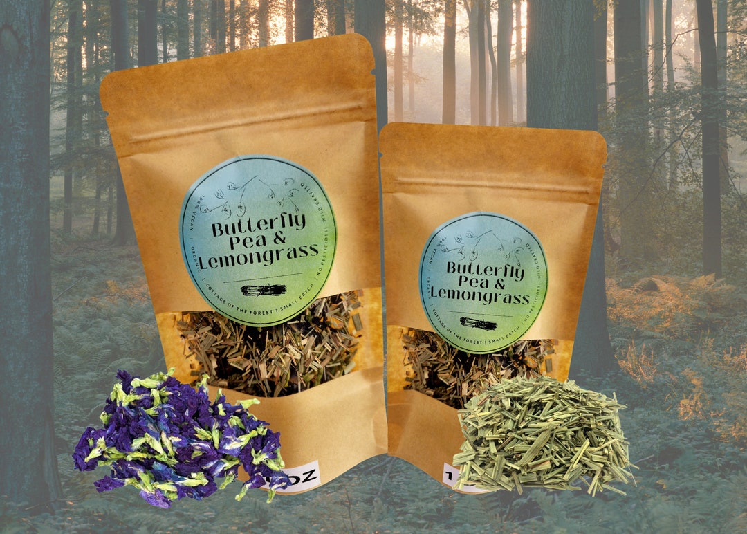 Butterfly Pea Flower and Lemongrass Organic Herbal Tea Blend Etsy